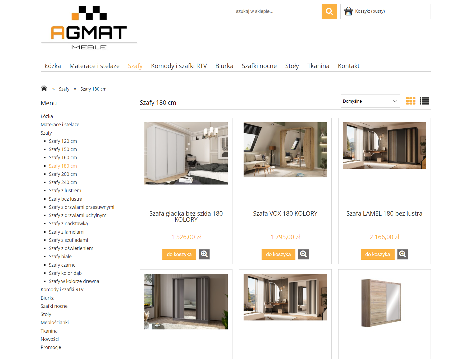 Szafy 180 cm z drzwiami przesuwnymi czy uchylnymi? Porównanie funkcjonalności