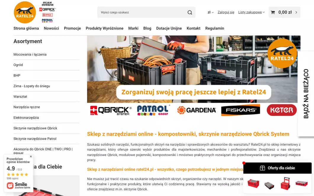 Zrzut ekranu strony